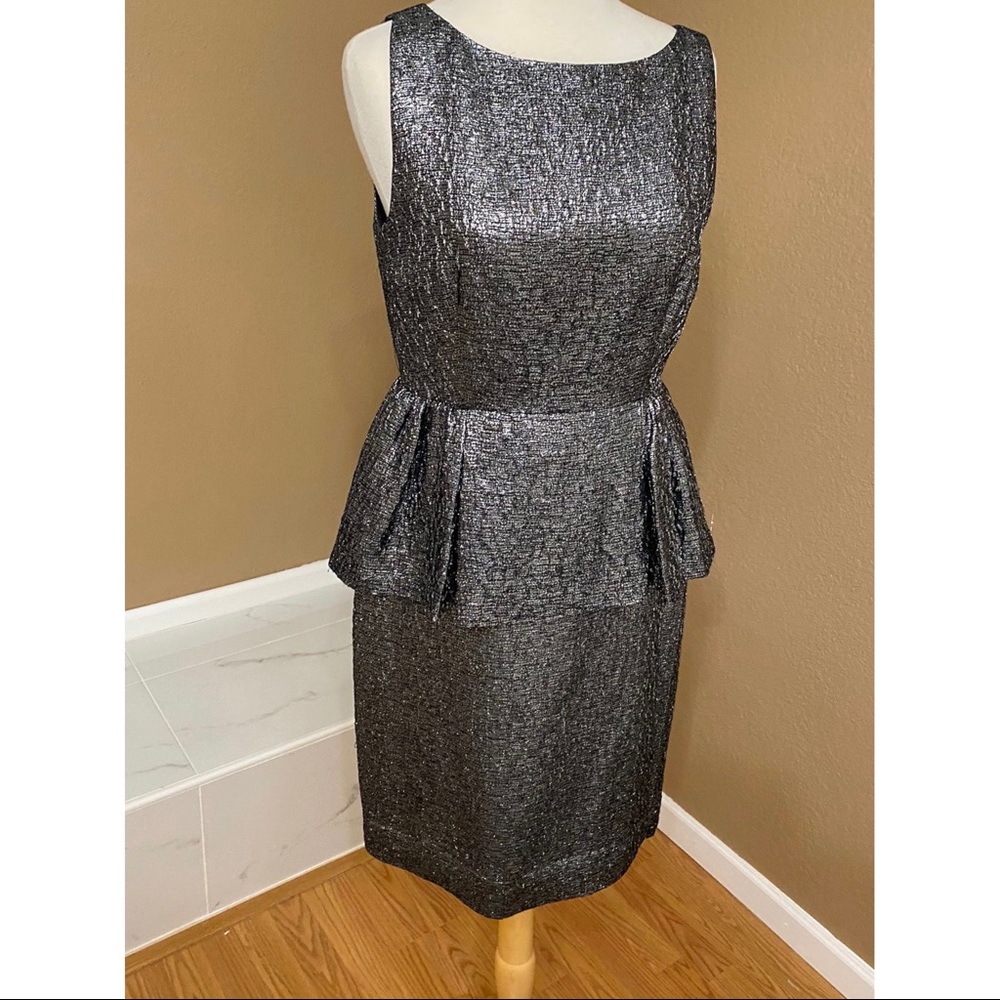 NWT Versace Collection Abito Donna Jersey Sera Silver MIDI Dress Size 40